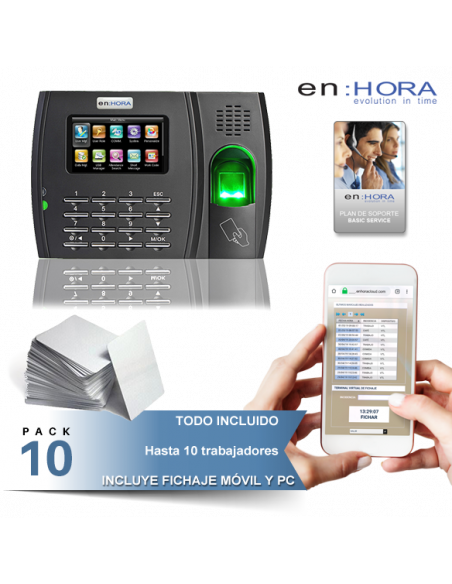Pack Control de Presencia TODO EN UNO hasta 10 trabajadores + itinerantes Pack Control de Presencia TODO EN UNO hasta 10 trabajadores + itinerantes