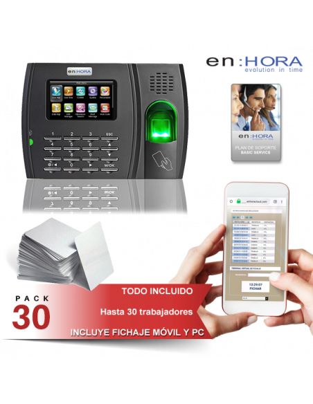 Pack Control de Presencia TODO EN UNO hasta 30 trabajadores + itinerantes Pack Control de Presencia TODO EN UNO hasta 30 trabajadores + itinerantes