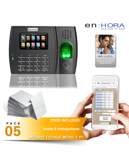 Pack Control de Presencia TODO EN UNO hasta 50 trabajadores + itinerantes Pack Control de Presencia TODO EN UNO hasta 50 trabajadores + itinerantes