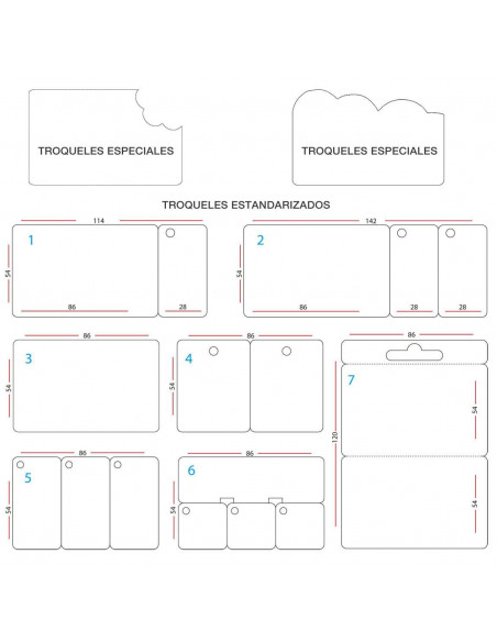 Tarjetas troqueles especiales Tarjetas troqueles especiales