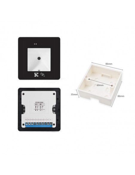 Lector de código de barras 2D+NFC para integrar en caja 86 Lector de código de barras 2D+NFC para integrar en caja 86
