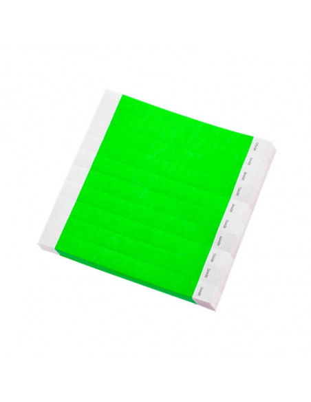 Pulsera desechable Tyvek® DuPont™ Verde - Presentación Pulsera desechable Tyvek® DuPont™ Verde - Presentación