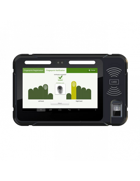 Tablet biométrico de mano y pared 4G, WIFI, NFC, FAP20, GPS, Cámara, Android, DUAL SIM Tablet biométrico de mano y pared 4G, WIFI, NFC, FAP20, GPS, Cámara, Android, DUAL SIM