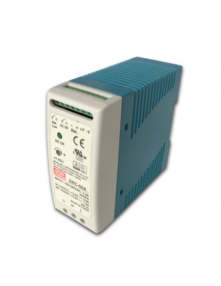 Fuente de alimentación Carril DIN con cargador de batería 12V 4,3A Fuente de alimentación Carril DIN con cargador de batería 12V 4,3A