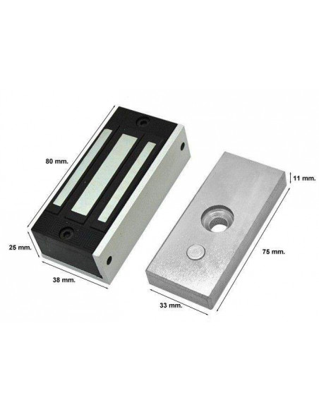 Cerradura electromagnética MINI de 60Kg. Cerradura electromagnética MINI de 60Kg.