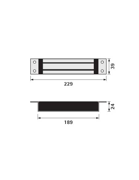 Cerradura electromagnética 300Kg. empotrable Cerradura electromagnética 300Kg. empotrable
