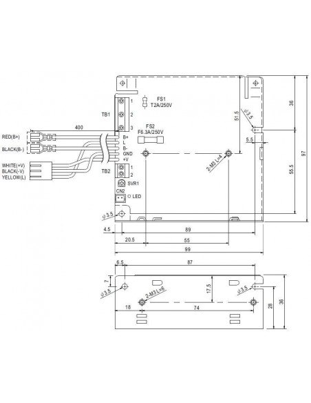 Fuente de alimentación Meanwell con cargador de batería 12V 2,6A Fuente de alimentación Meanwell con cargador de batería 12V 2,6A