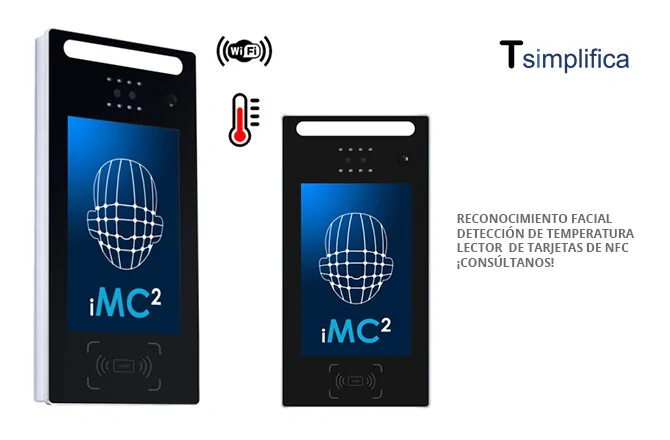 Terminal de reconocimiento facial y detección de temperatura con NFC